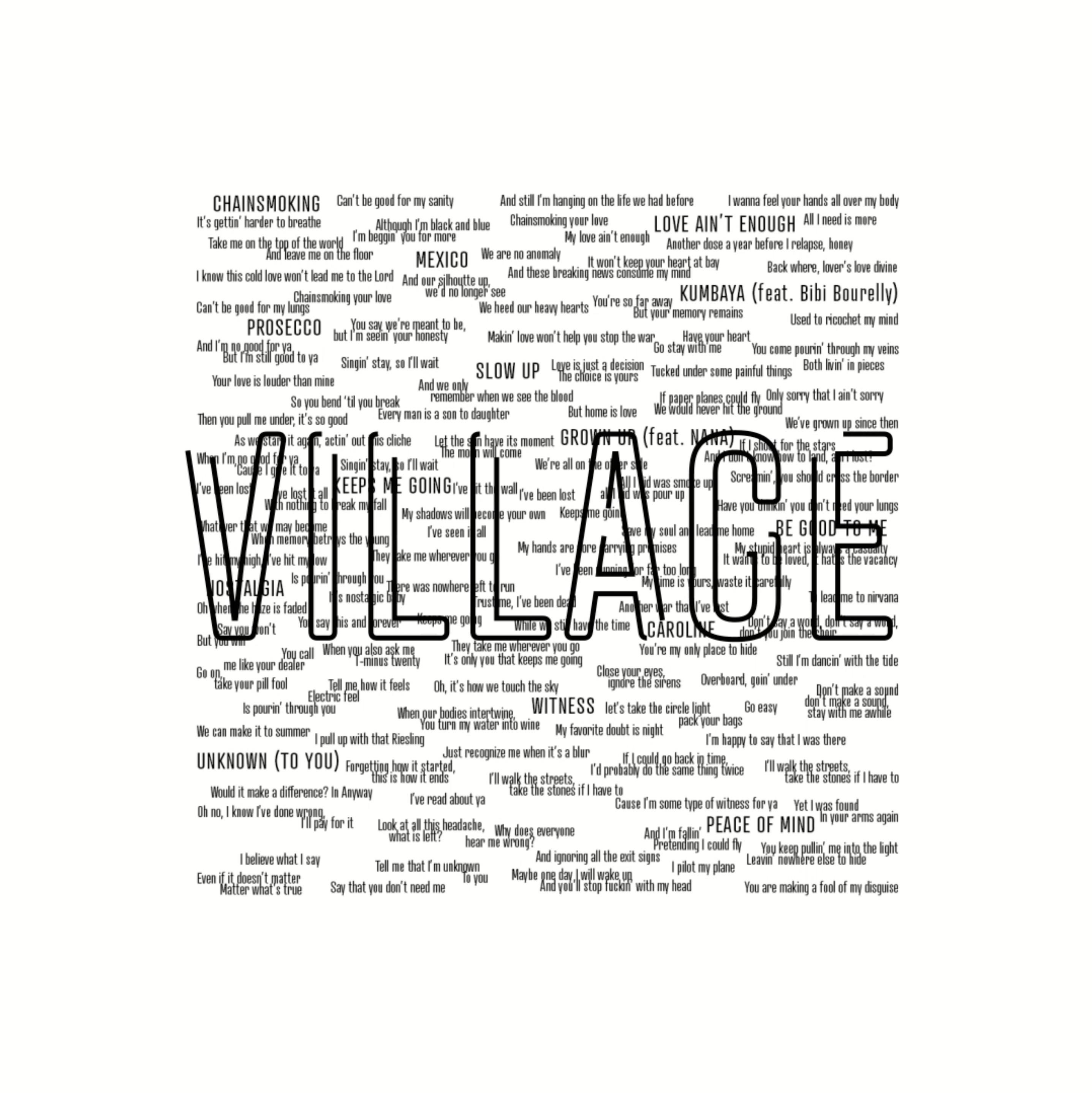 animation redesign Village vinyl cover 